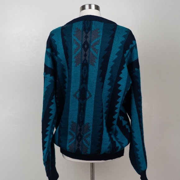 Pendleton Blue Wool Long Sleeve L Sweater - Picture 5 of 8